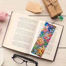 Load image into Gallery viewer, 3Pcs Special Shape Flowers 5D DIY Diamond Painting Bookmark with Pendants