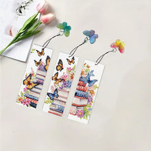 Load image into Gallery viewer, 3Pcs Special Shape Book Butterfly 5D DIY Diamond Painting Bookmark