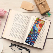 Load image into Gallery viewer, 3Pcs Special Shape Peacock 5D DIY Diamond Painting Bookmark with Pendants