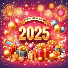 Load image into Gallery viewer, Diamond Painting - Full Round - Happy New Year (40*40CM)