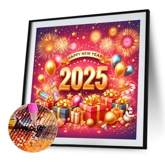Diamond Painting - Full Round - Happy New Year (40*40CM)