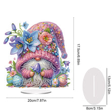 Load image into Gallery viewer, Acrylic Special Shape Flower Easter Gnome Diamond Painting Desktop Ornaments