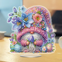 Load image into Gallery viewer, Acrylic Special Shape Flower Easter Gnome Diamond Painting Desktop Ornaments