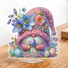 Load image into Gallery viewer, Acrylic Special Shape Flower Easter Gnome Diamond Painting Desktop Ornaments