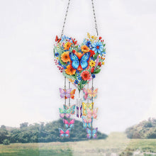 Load image into Gallery viewer, Acrylic Double Sided Flower Heart Crystal Wind Chimes Pendant Kit for Wall Decor