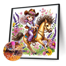 Load image into Gallery viewer, Diamond Painting - Partial Special Shaped - cowgirl (30*30CM)