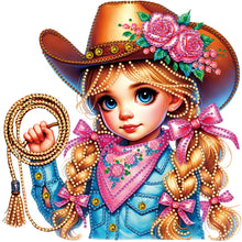 Load image into Gallery viewer, Diamond Painting - Partial Special Shaped - cowgirl (30*30CM)