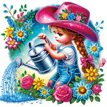Load image into Gallery viewer, Diamond Painting - Partial Special Shaped - cowgirl (30*30CM)