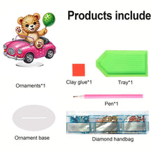 Load image into Gallery viewer, Acrylic Special Shape Bear Diamond Painting Desktop Decors for Home Office Decor