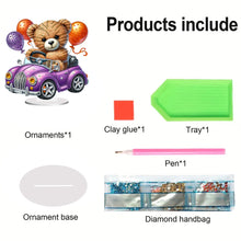 Load image into Gallery viewer, Acrylic Special Shape Bear Diamond Painting Desktop Decors for Home Office Decor