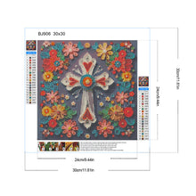 Load image into Gallery viewer, Diamond Painting - Full Round - Paper daisy cross (30*30CM)