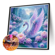 Load image into Gallery viewer, Diamond Painting - Full Round - Lotus pond white swan (40*40CM)