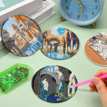 Load image into Gallery viewer, 8Pcs Wooden Butterfly DIY Coaster Diamond Dot Kits Round Diamond Art Coasters