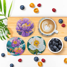 Load image into Gallery viewer, 8Pcs Wooden Butterfly DIY Coaster Diamond Dot Kits Round Diamond Art Coasters