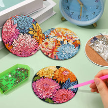 Load image into Gallery viewer, 8Pcs Wooden Butterfly DIY Coaster Diamond Dot Kits Round Diamond Art Coasters