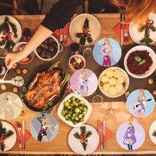 Load image into Gallery viewer, 8Pcs Wooden Butterfly DIY Coaster Diamond Dot Kits Round Diamond Art Coasters