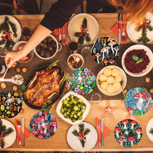 Load image into Gallery viewer, 8Pcs Wooden Butterfly DIY Coaster Diamond Dot Kits Round Diamond Art Coasters