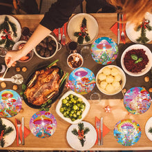 Load image into Gallery viewer, 8Pcs Wooden Butterfly DIY Coaster Diamond Dot Kits Round Diamond Art Coasters