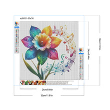 Load image into Gallery viewer, Diamond Painting - Full Round - musical note flowers (30*30CM)