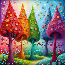 Load image into Gallery viewer, Diamond Painting - Full Round - Colorful trees (30*30CM)