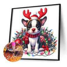 Load image into Gallery viewer, Diamond Painting - Full Round - Christmas puppy (30*30CM)