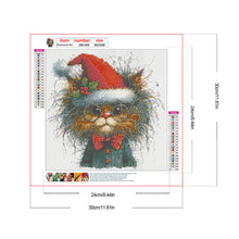Load image into Gallery viewer, Diamond Painting - Full Round - Christmas kitten (30*30CM)