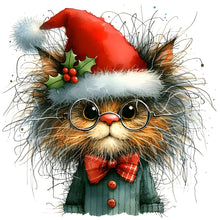 Load image into Gallery viewer, Diamond Painting - Full Round - Christmas kitten (30*30CM)