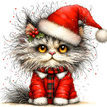 Load image into Gallery viewer, Diamond Painting - Full Round - Christmas kitten (30*30CM)