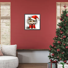 Load image into Gallery viewer, Diamond Painting - Full Round - Christmas kitten (30*30CM)