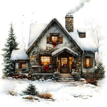 Load image into Gallery viewer, Diamond Painting - Full Round - Christmas house (30*30CM)
