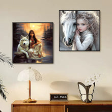 Load image into Gallery viewer, 2pcs Round Diamond Painting Set - Character series (30*30CM)