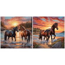 Load image into Gallery viewer, 2pcs Round Diamond Painting Set - Animal series (30*30CM)