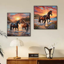 Load image into Gallery viewer, 2pcs Round Diamond Painting Set - Animal series (30*30CM)