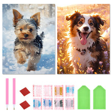 Load image into Gallery viewer, 2pcs Round Diamond Painting Set - Animal series (30*40CM)