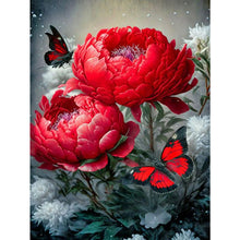 Load image into Gallery viewer, 2pcs Round Diamond Painting Set - Flower series (30*40CM)