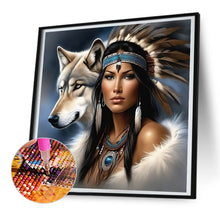 Load image into Gallery viewer, 2pcs Round Diamond Painting Set - Indian (40*40CM)