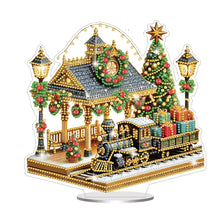 Load image into Gallery viewer, 2Pcs Acrylic Special Shape Christmas Atmosphere Diamond Painting Desktop Decors