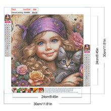 Load image into Gallery viewer, Diamond Painting - Full Round - Big Eyed Girl (30*30CM)