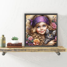 Load image into Gallery viewer, Diamond Painting - Full Round - Big Eyed Girl (30*30CM)