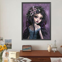 Load image into Gallery viewer, Diamond Painting - Full Round - Abstract dark girl (40*50CM)