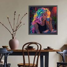 Load image into Gallery viewer, Diamond Painting - Full Round - Colorful hair girl (40*40CM)