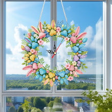 Load image into Gallery viewer, Acrylic Special Shape Easter Bunny Diamond Painting Clock for Home Wall Decor