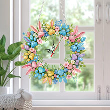 Load image into Gallery viewer, Acrylic Special Shape Easter Bunny Diamond Painting Clock for Home Wall Decor