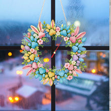 Load image into Gallery viewer, Acrylic Special Shape Easter Bunny Diamond Painting Clock for Home Wall Decor