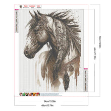 Load image into Gallery viewer, Diamond Painting - Full Round - Indian Horse (40*50CM)