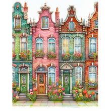 Load image into Gallery viewer, Diamond Painting - Full Round - House street (40*50CM)