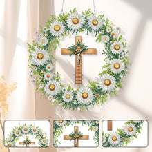 Load image into Gallery viewer, Acrylic Special Shape Daisy Cross DIY Diamond Painting Hanging Pendants