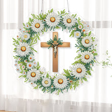 Load image into Gallery viewer, Acrylic Special Shape Daisy Cross DIY Diamond Painting Hanging Pendants