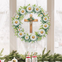 Load image into Gallery viewer, Acrylic Special Shape Daisy Cross DIY Diamond Painting Hanging Pendants
