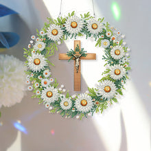 Load image into Gallery viewer, Acrylic Special Shape Daisy Cross DIY Diamond Painting Hanging Pendants